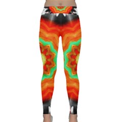 Abstract Kaleidoscope Colored Classic Yoga Leggings by Pakrebo