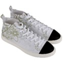 Flowers Background Leaf Leaves Men s Mid-Top Canvas Sneakers View3