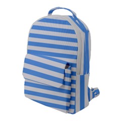 Blue Stripes Flap Pocket Backpack (large) by snowwhitegirl
