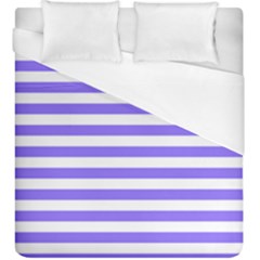 Lilac Purple Stripes Duvet Cover (king Size) by snowwhitegirl