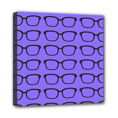 Nerdy Glasses Purple Mini Canvas 8  X 8  (stretched) by snowwhitegirl