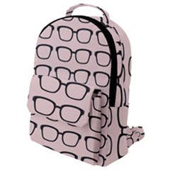 Nerdy Glasses Pink Flap Pocket Backpack (small) by snowwhitegirl
