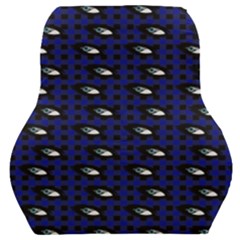 Eyes Blue Plaid Car Seat Back Cushion  by snowwhitegirl