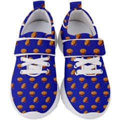 Kawaii Chips Blue Kids  Velcro Strap Shoes by snowwhitegirl