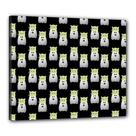 Ghost Pet Black Canvas 24  X 20  (stretched) by snowwhitegirl