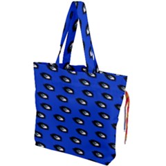 Eyes Blue Drawstring Tote Bag by snowwhitegirl