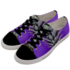 Pineapple Purple Men s Low Top Canvas Sneakers by snowwhitegirl