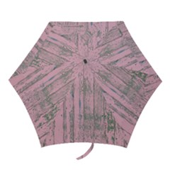 Old Pink Wood Wall Mini Folding Umbrellas by snowwhitegirl