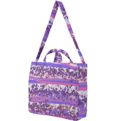 Abstract Pastel Pink Blue Square Shoulder Tote Bag by snowwhitegirl