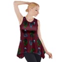Gothic Girl Rose Red Pattern Side Drop Tank Tunic View1