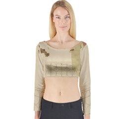 Flapper Lady Vintage Long Sleeve Crop Top by snowwhitegirl