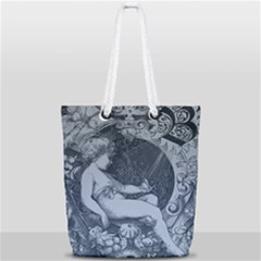 Victorian Angel With Shining Light Full Print Rope Handle Tote (small) by snowwhitegirl