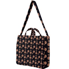 Victorian Crosses Black Square Shoulder Tote Bag by snowwhitegirl