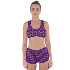 Victorian Crosses Purple Racerback Boyleg Bikini Set by snowwhitegirl