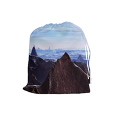 Planet Discover Fantasy World Drawstring Pouch (large) by Pakrebo