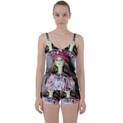 Cute In Pink Tie Front Two Piece Tankini by snowwhitegirl