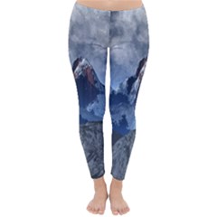 Mountains Moon Earth Space Classic Winter Leggings by Pakrebo