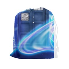Tardis Space Drawstring Pouch (xxl) by Sudhe