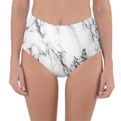Marble Pattern Reversible High-waist Bikini Bottoms by Sudhe