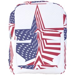 A Star With An American Flag Pattern Full Print Backpack by Sudhe