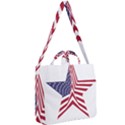 A Star With An American Flag Pattern Square Shoulder Tote Bag View2