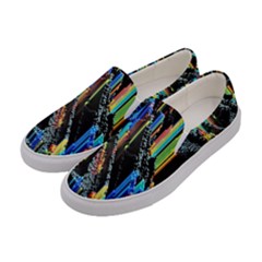 Abstract 3d Blender Colorful Women s Canvas Slip Ons by Sudhe