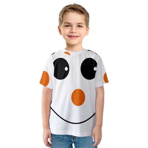 Happy Face With Orange Nose Vector File Kids  Sport Mesh Tee by Sudhe