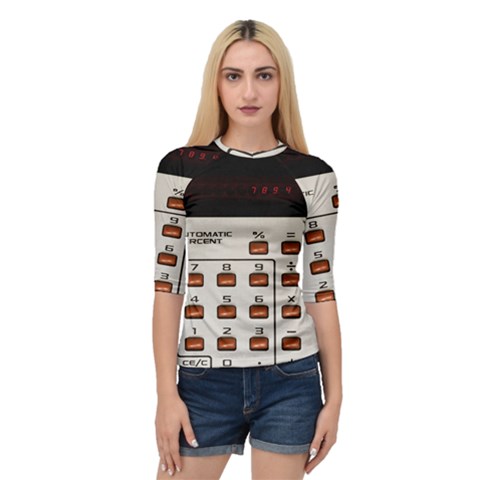 Vintage Calculator Quarter Sleeve Raglan Tee by Sudhe