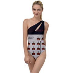 Vintage Calculator To One Side Swimsuit by Sudhe