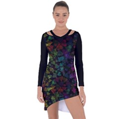 Falling Hearts  Asymmetric Cut-out Shift Dress by LoolyElzayat