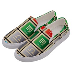 Set Of The Twelve Signs Of The Zodiac Astrology Birth Symbols Men s Canvas Slip Ons by Sudhe