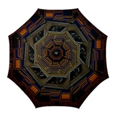 Processor Cpu Board Circuits Golf Umbrellas by Sudhe