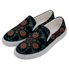 Abstract Digital Geometric Pattern Men s Canvas Slip Ons by Sudhe