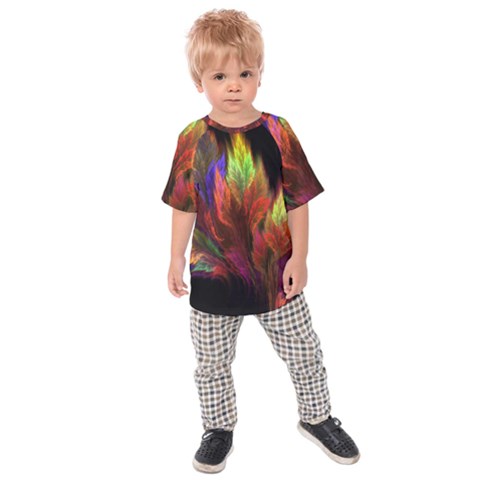 Abstract Digital Art Fractal Kids  Raglan Tee by Sudhe