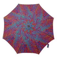 Fractal Bright Fantasy Design Hook Handle Umbrellas (small) by Sudhe