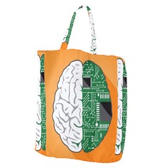 Technology Brain Digital Creative Giant Grocery Tote by Sudhe
