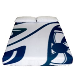 Blue Vector Car Fitted Sheet (queen Size) by Sudhe