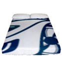 Blue Vector Car Fitted Sheet (King Size) View1
