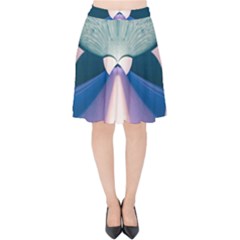 Digital Art Art Artwork Abstract Velvet High Waist Skirt by Pakrebo