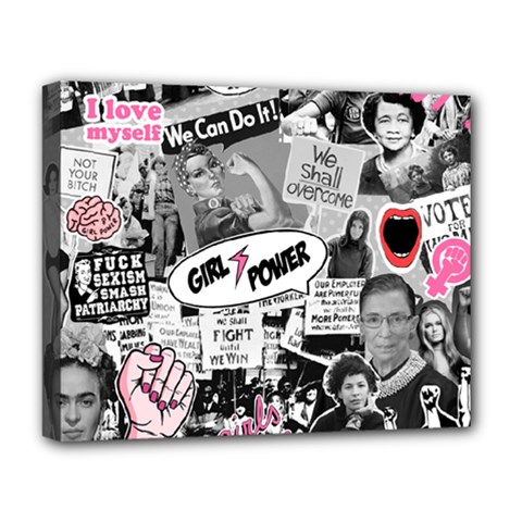 Feminism Collage  Deluxe Canvas 20  X 16  (stretched) by Valentinaart