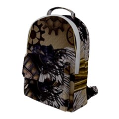 Awesome Steampunk Unicorn With Wings Flap Pocket Backpack (large) by FantasyWorld7