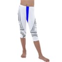 Eiffel Tower France Flag Tower Kids  Lightweight Velour Capri Leggings  View1