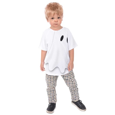Ghost Boo Halloween Spooky Haunted Kids  Raglan Tee by Sudhe