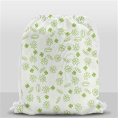 St Patricks Day Pattern Drawstring Bag (small) by Valentinaart