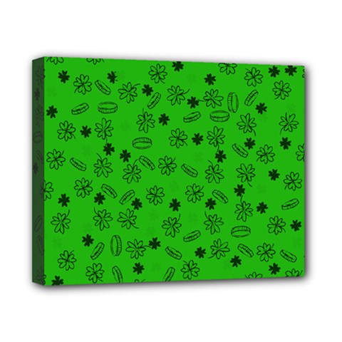 St Patricks Day Pattern Canvas 10  X 8  (stretched) by Valentinaart