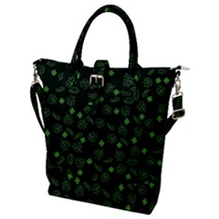 St Patricks Day Pattern Buckle Top Tote Bag by Valentinaart
