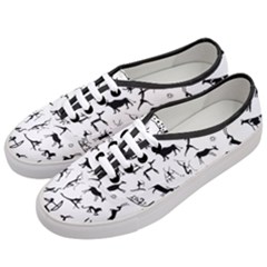 Petroglyph Runic Cavemen Nordic Black Paleo Drawings Pattern Women s Classic Low Top Sneakers by snek