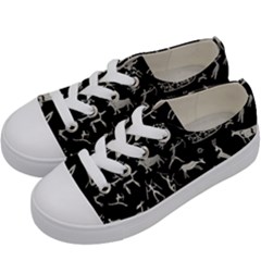 Petroglyph Nordic Beige And Black Background Petroglyph Nordic Beige And Black Background Kids  Low Top Canvas Sneakers by snek
