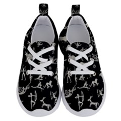 Petroglyph Nordic Beige And Black Background Petroglyph Nordic Beige And Black Background Running Shoes by snek