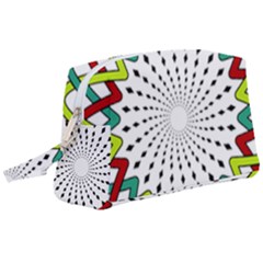 Round Star Colors Illusion Mandala Wristlet Pouch Bag (large) by Mariart